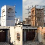 ادامه عملیات مرمت بادگیرهای فرسوده در بندر تاریخی لافت